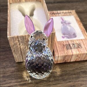 Oleg Cassini Crystal Rabbit Figurine